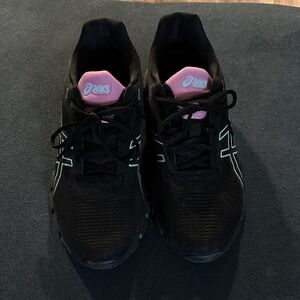 ASICS Women's Black and Pink Athletic Shoes
